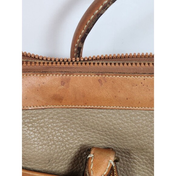 Dooney & Bourke Vintage Pebble Leather Bag Cream Brown Purse Handbag USA - Picture 7 of 16